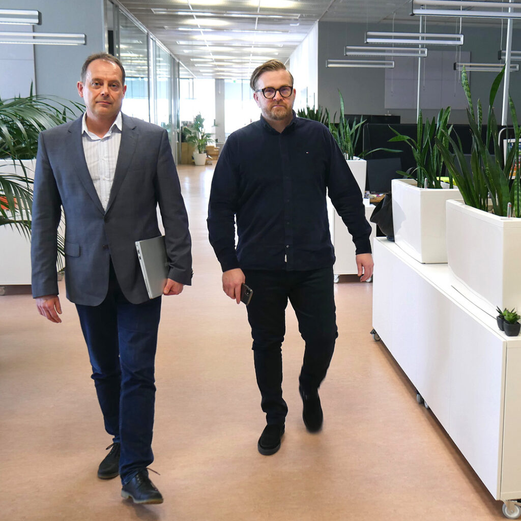 RCK:n kehitysjohtaja Jani Kervinen ja talous- ja IT-johtaja Kristian Hydén